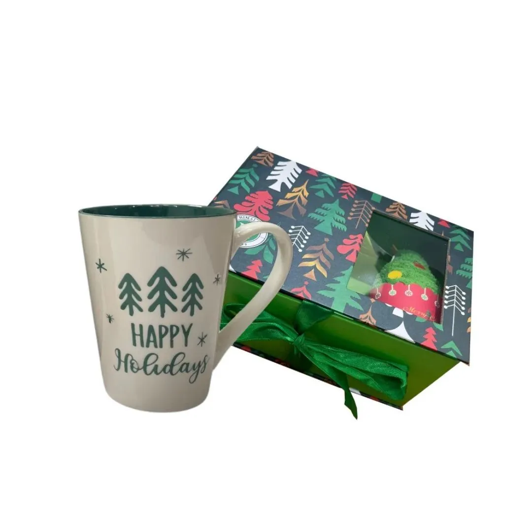 Christmas box Happy Holidays Mug 400ml e Tovaglietta – Himalaya
