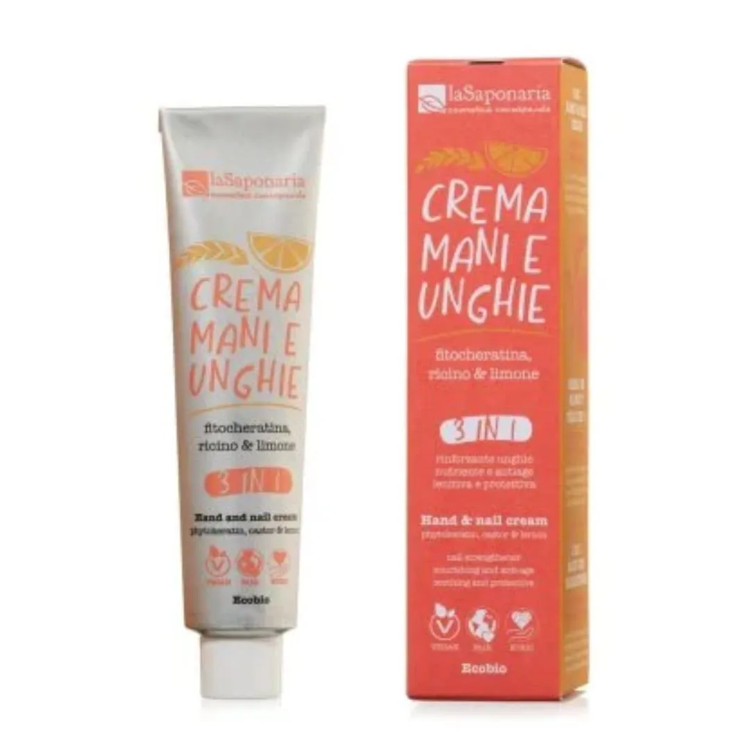 Crema mani e unghie Fitocheratina Ricino e Limone – La Saponaria