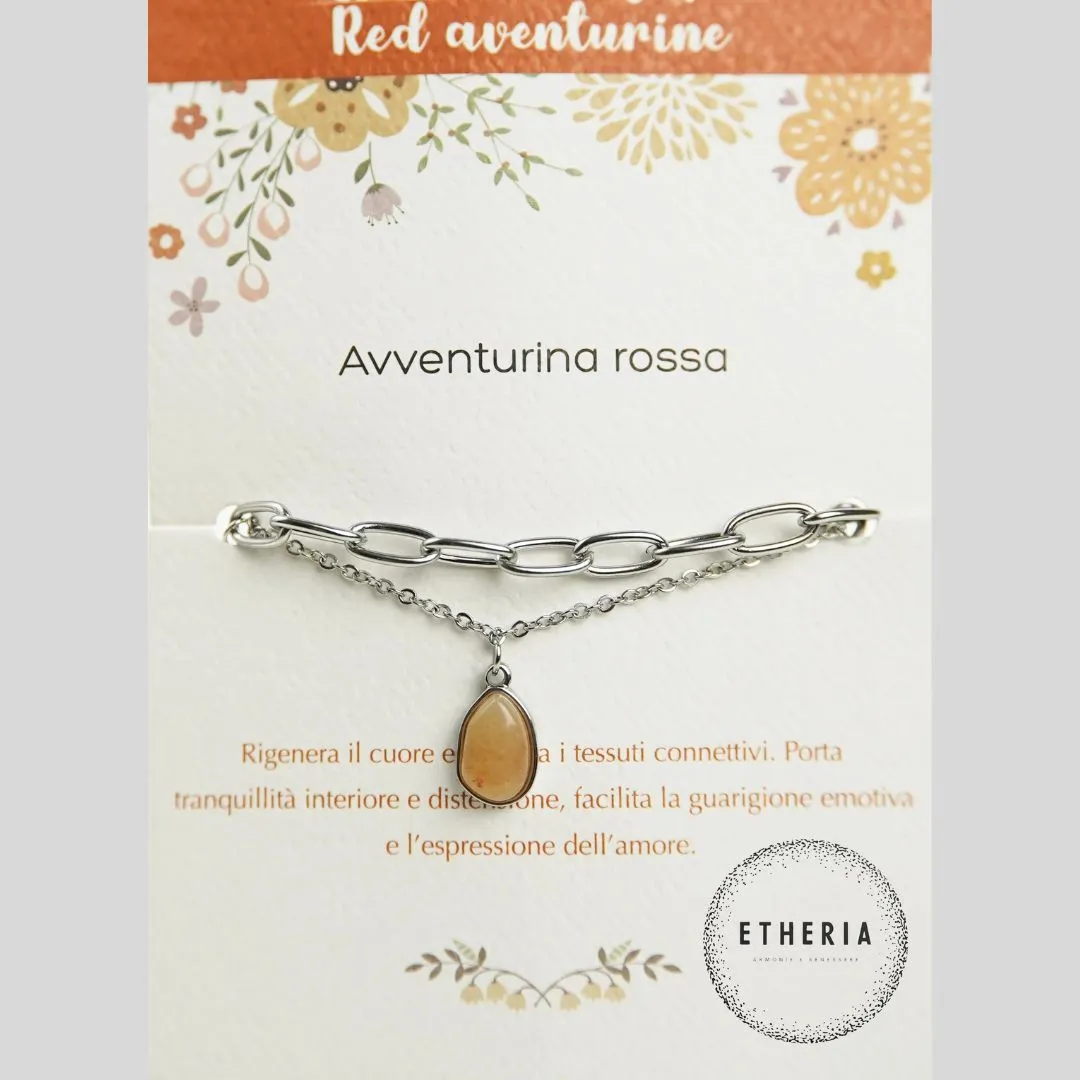 Pietre dell’Anima Bracciale Avventurina Rossa – Etheria