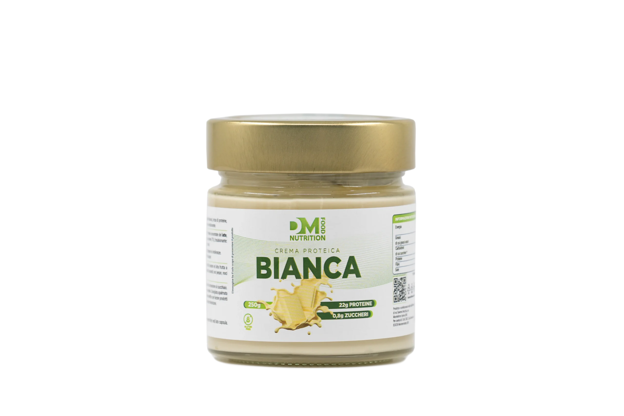 Crema spalmabile proteica al cioccolato bianco- BIANCA-DM FOOD