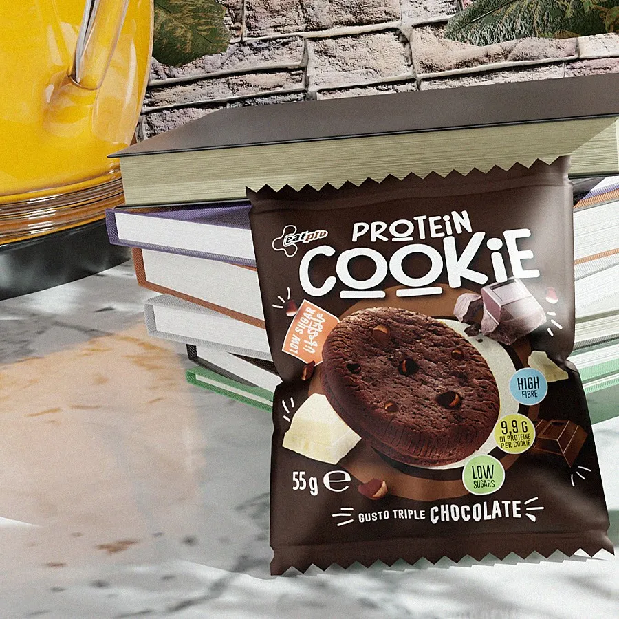 Deliziosi biscotti proteici al triplo cioccolato-PROTEIN COOKIE TRIPLE CHOCOLATE-EAT PRO - immagine 2
