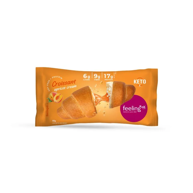 Box 5 Croissant cheto ripieno con crema all’albicocca Feeling ok - immagine 2