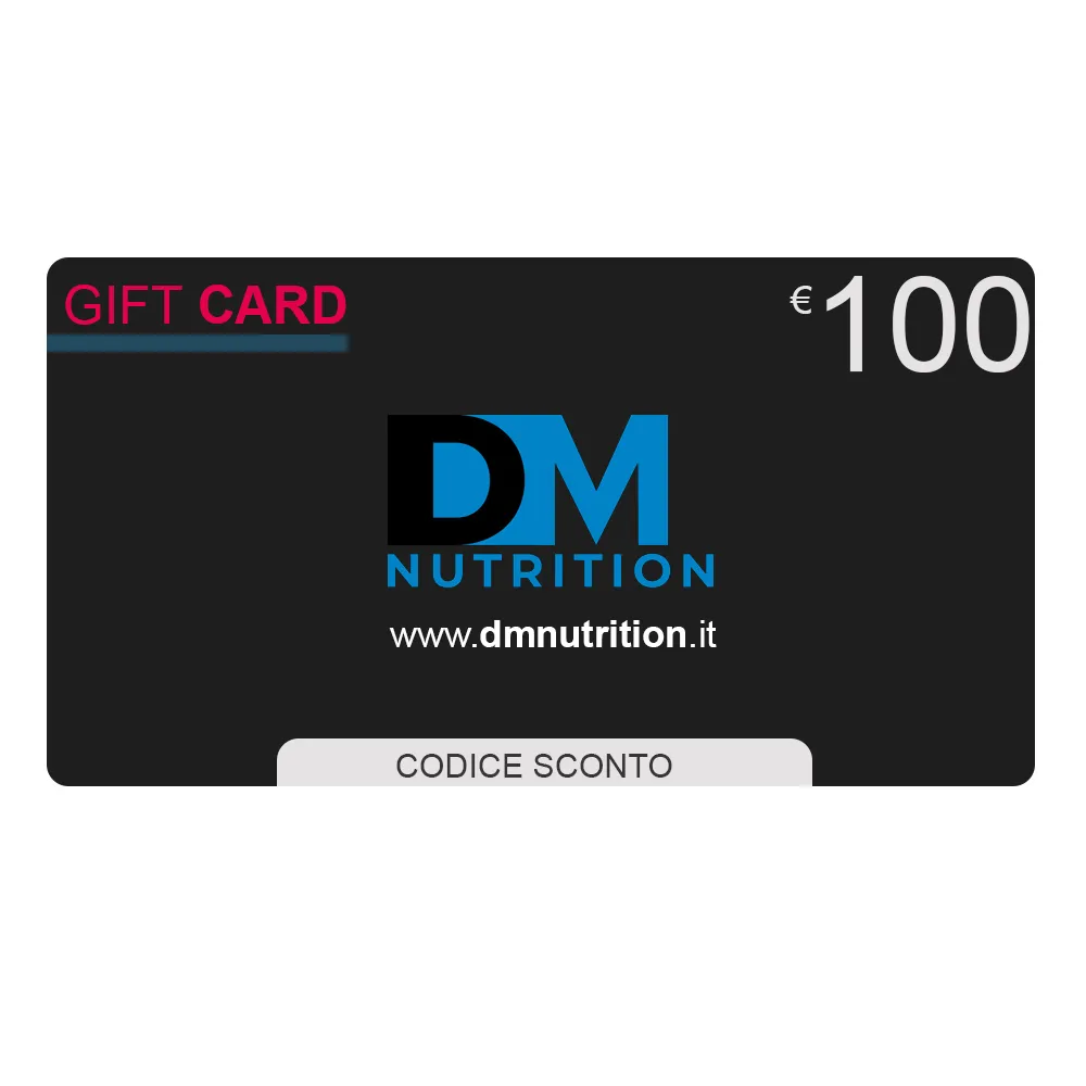 GIFT CARD Dm Nutrition carta da regalo del valore di 100€ per gli amanti del fitness