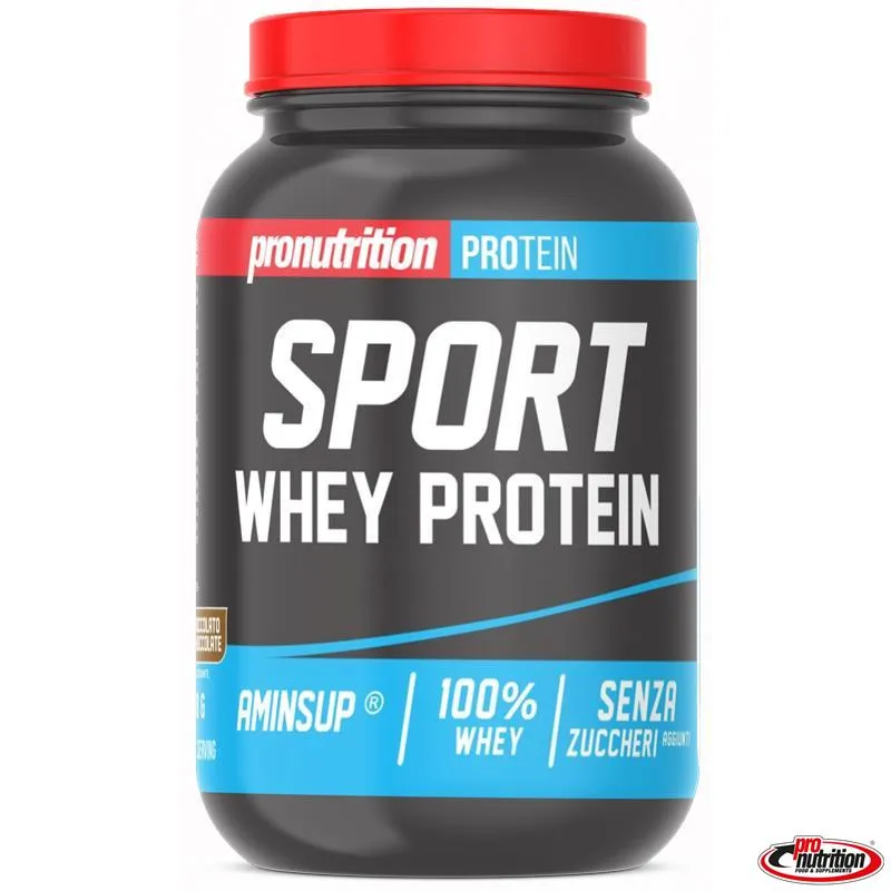 Integratore alimentare di proteine concentrate con vitamine e aminoacidi in polvere al gusto d-SPORT WHEY-PRO NUTRITION°