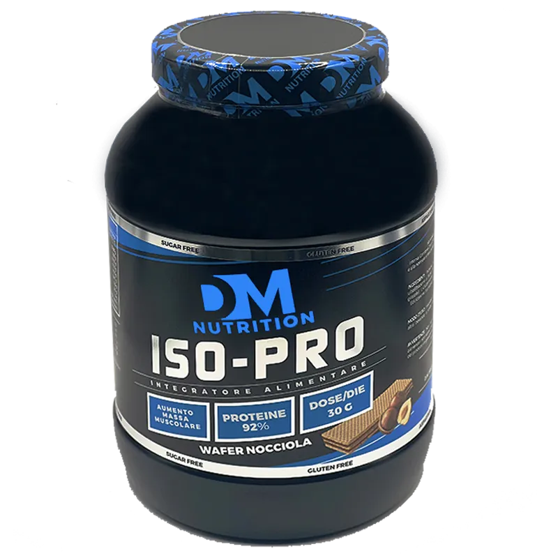 Proteine isolate alta solubilita’ a wafer nocciola DM Nutrition