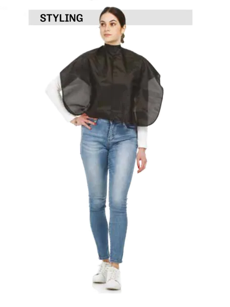 Mantella acconciatura stynling collar cape chiusura bottoni 70X95
