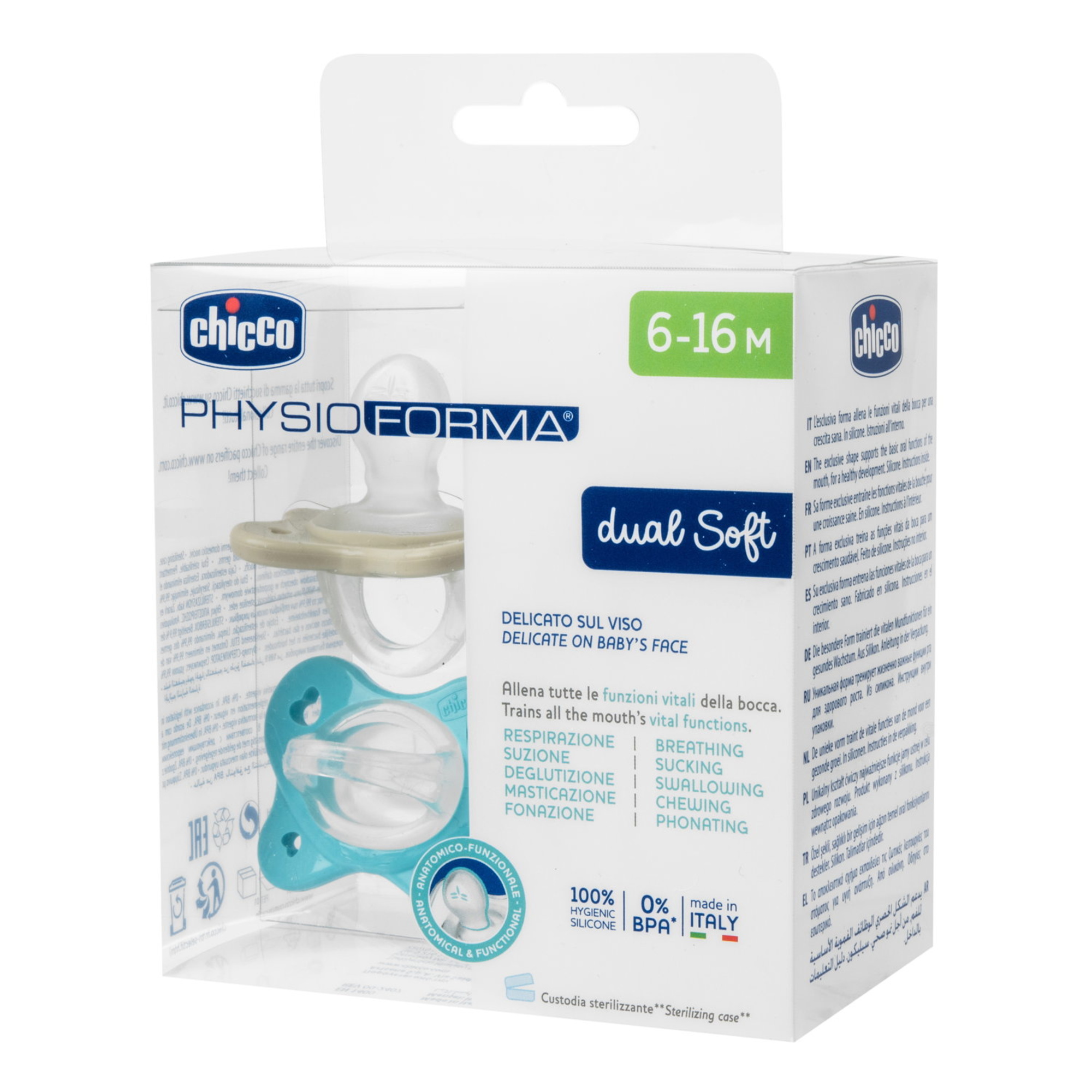 Chicco dual soft azzurro 2 pezzi | 6-16m