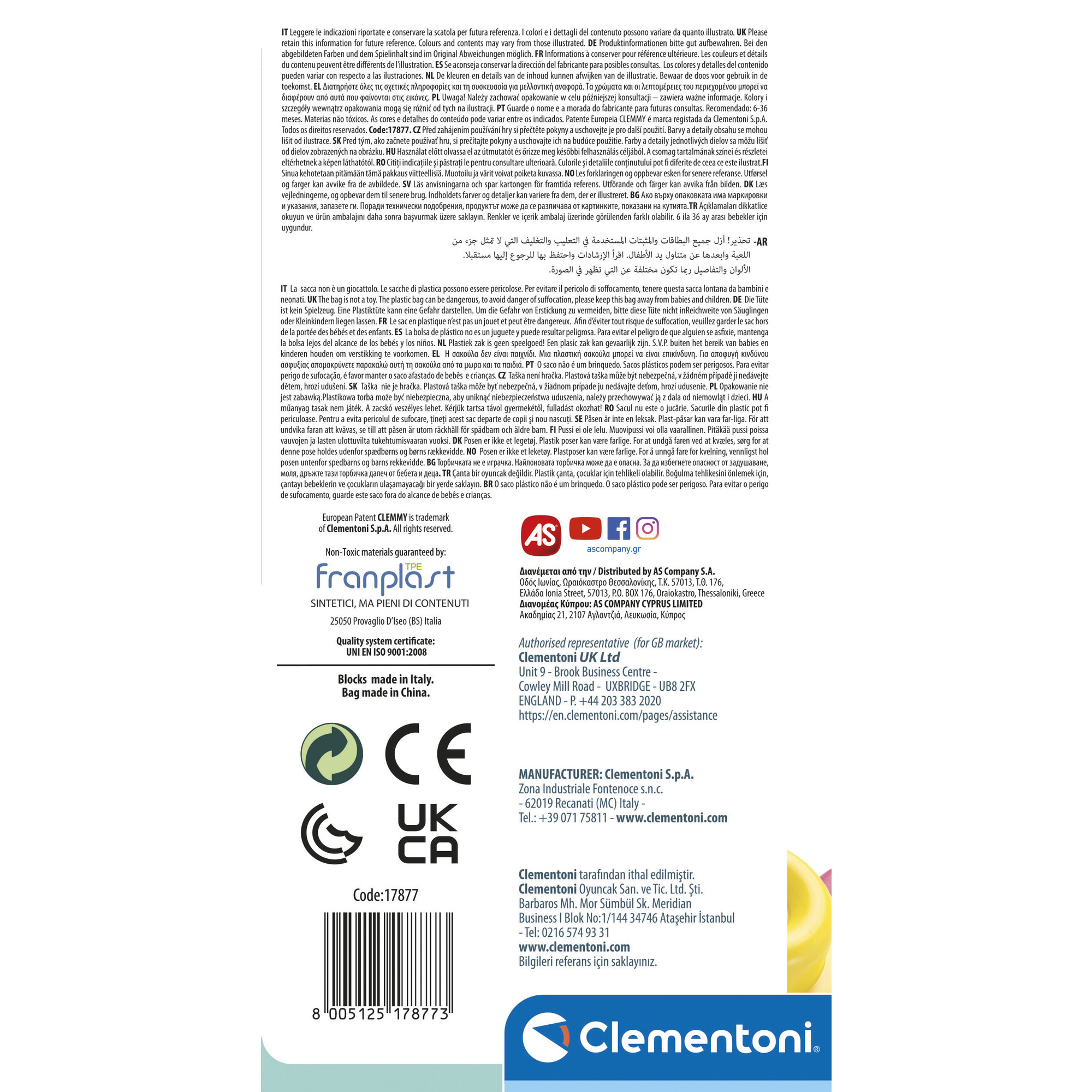 Sacca 20 mattoncini 6/36 mesi – clementoni - immagine 6