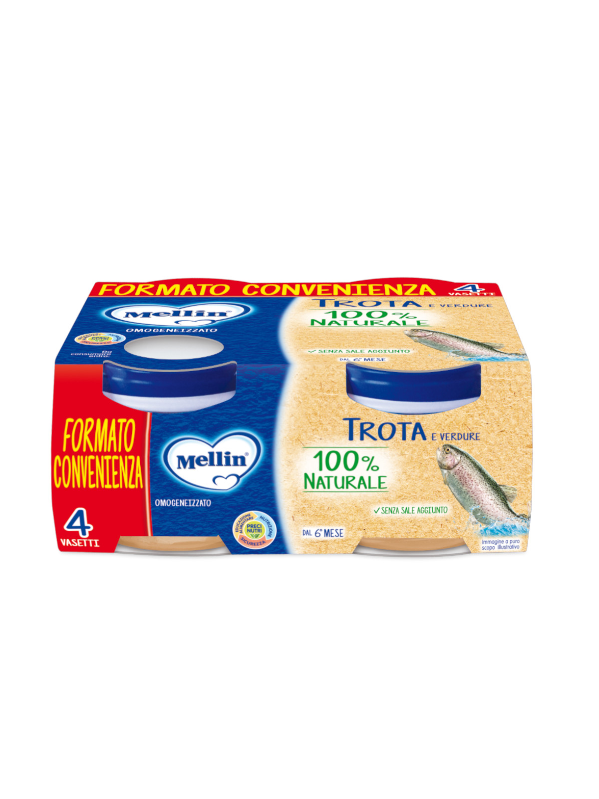 Mellin – omogeneizzato trota 4×80 gr