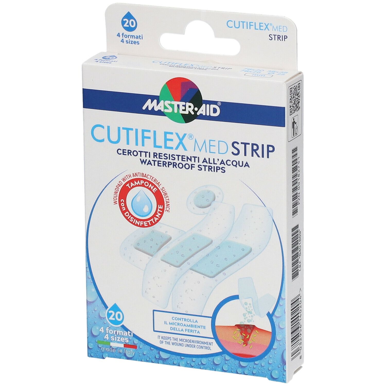 Master-Aid Cutiflex Med Strip Cerotti 4 formati – 20 pezzi