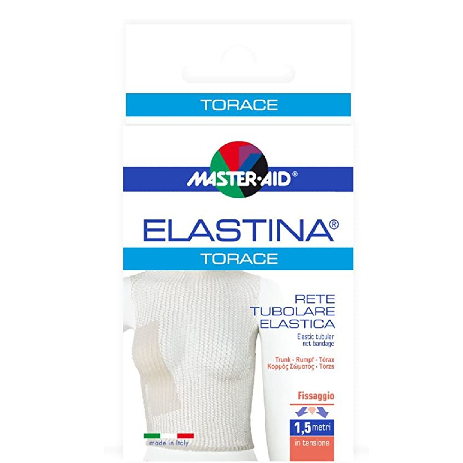 Master-Aid – Elastina Torace Rete Tubolare Elastica per il Torace 1,5m – 1 pezzo