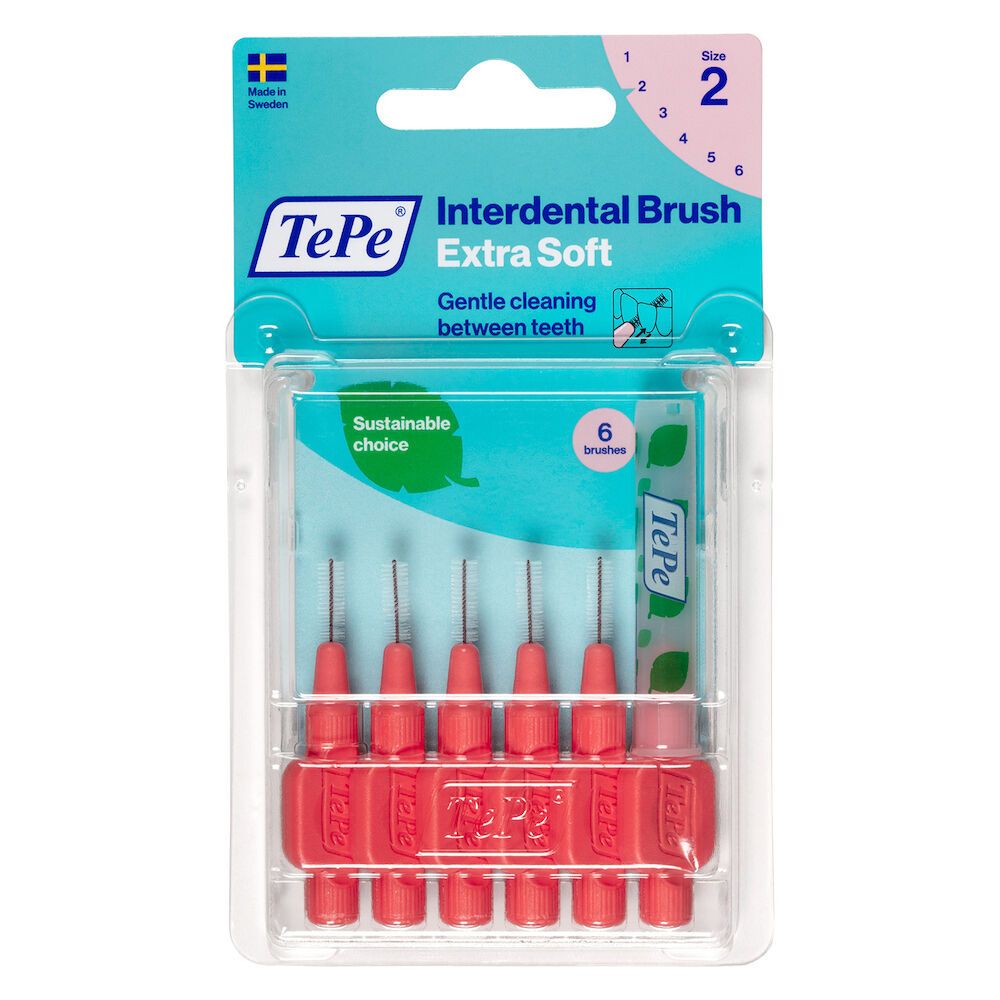 TePe Interdental Brush Extra Soft Rosso 2 – 6 pezzi